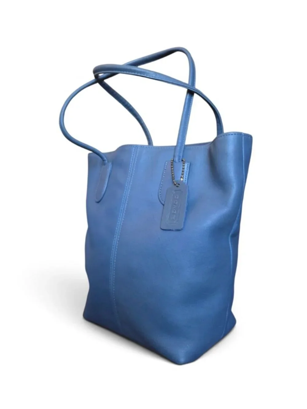 Vintage Coach 4068 Lunch Tote Blue Glove Leather NWT USA Authenticated COA